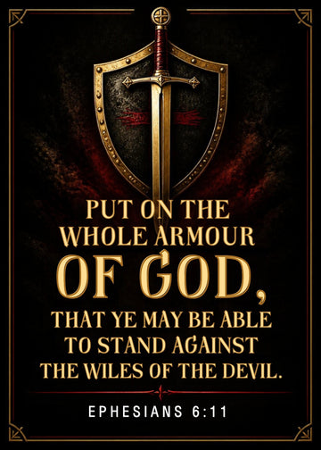 Ephesians 6:11 armour of God scripture wall art