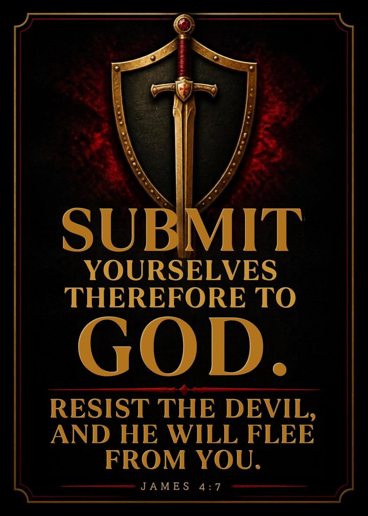 James 4:7 resist the devil wall art